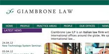 Giambronelaw.com - Multilingual website for an Italian law firm with English speaking lawyers.