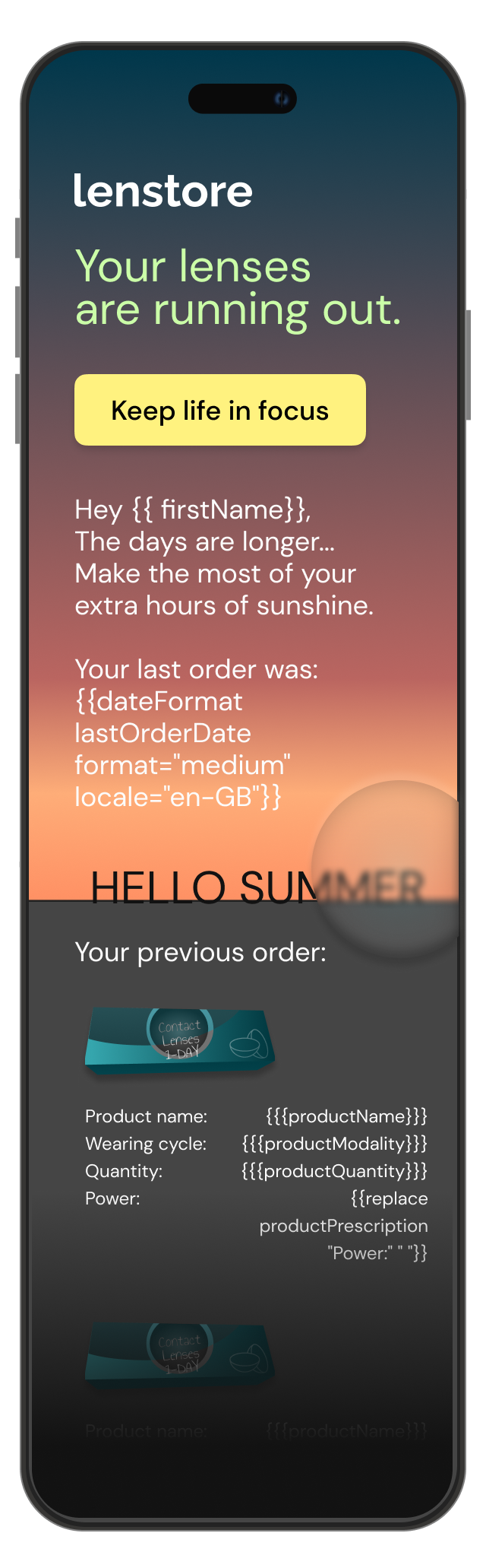 Template examples light mode